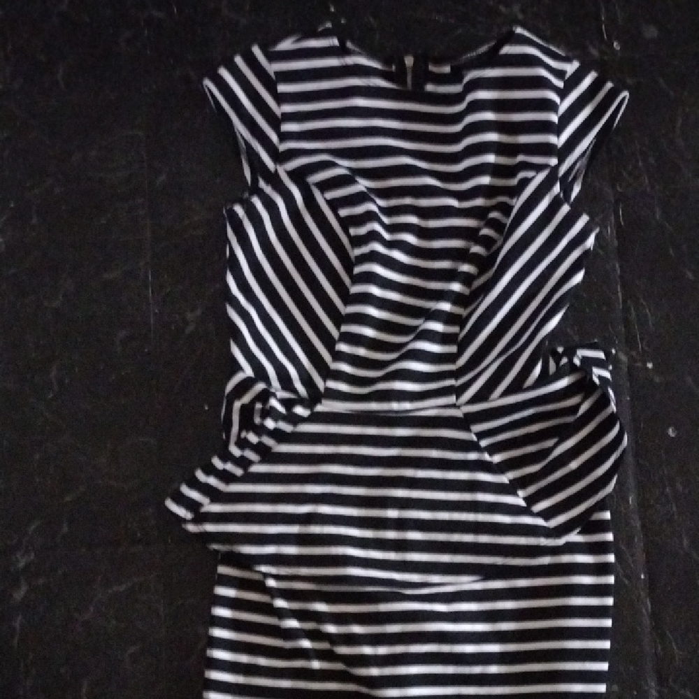 Black and White Striped Dress